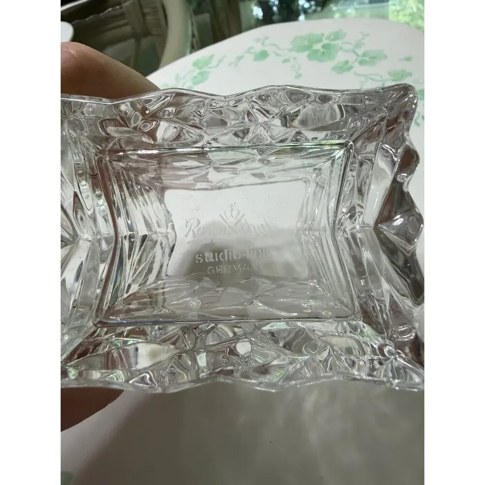 Rosenthal Studio Line Crystal Glass Bag Vase Germany Signed LN